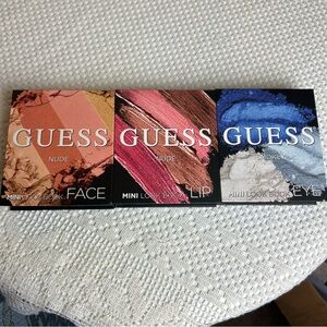 Guess lip face and eye kits in nude & Smokey.